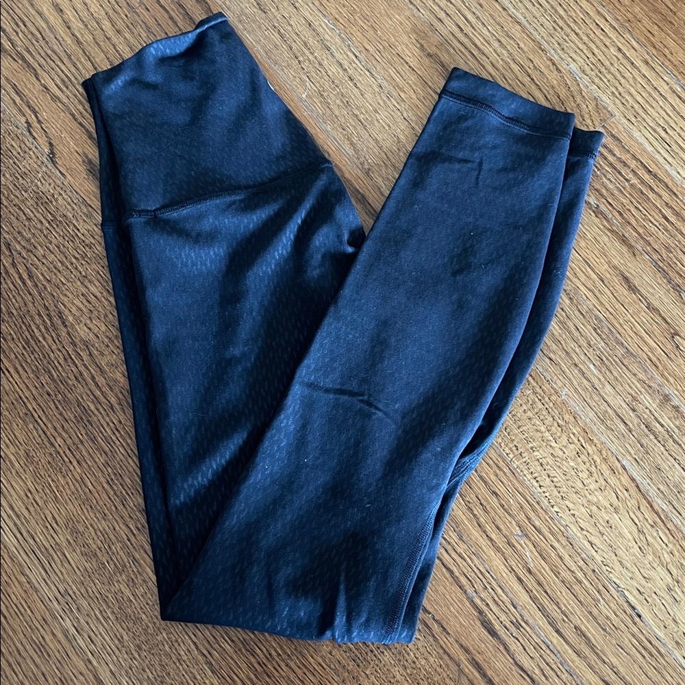 Black Textured Leggings ! 25 inseam